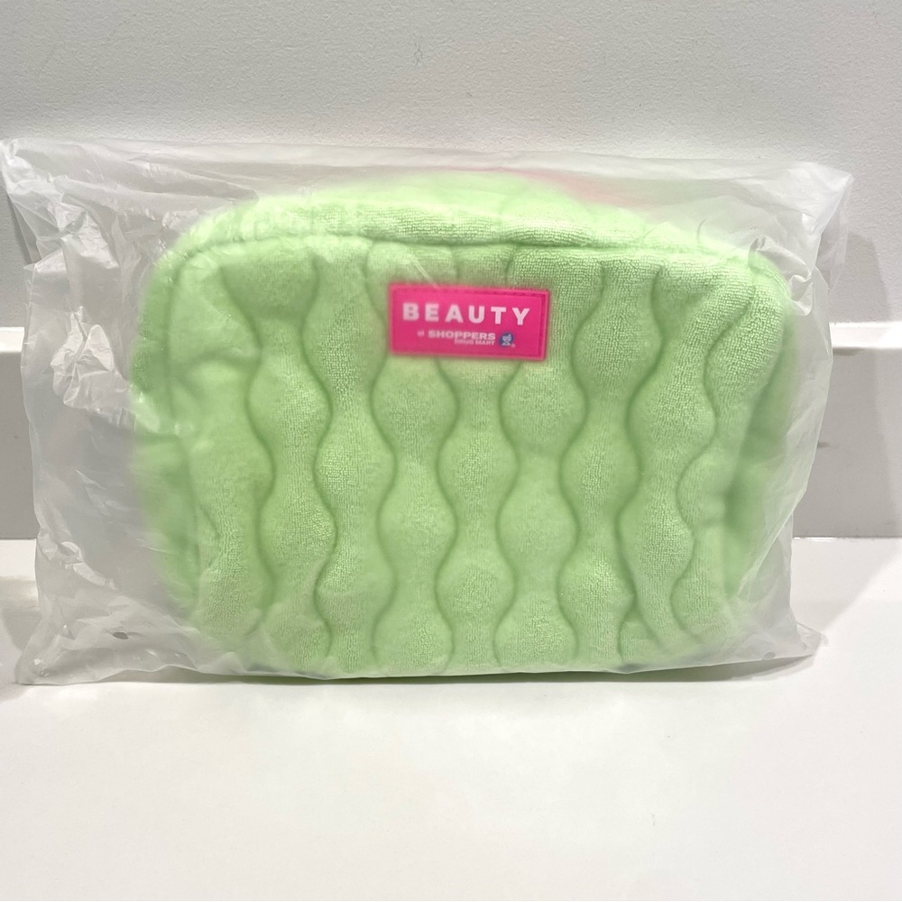 🟣2/$20 NEW Shoppers Drug Mart Quilted Terry Cloth Toiletry Makeup Bag